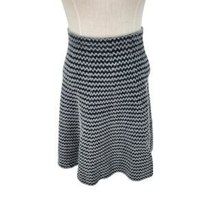 Vila Milano Womens M A-line Sweater Skirt Pull On Black White New Without Tags